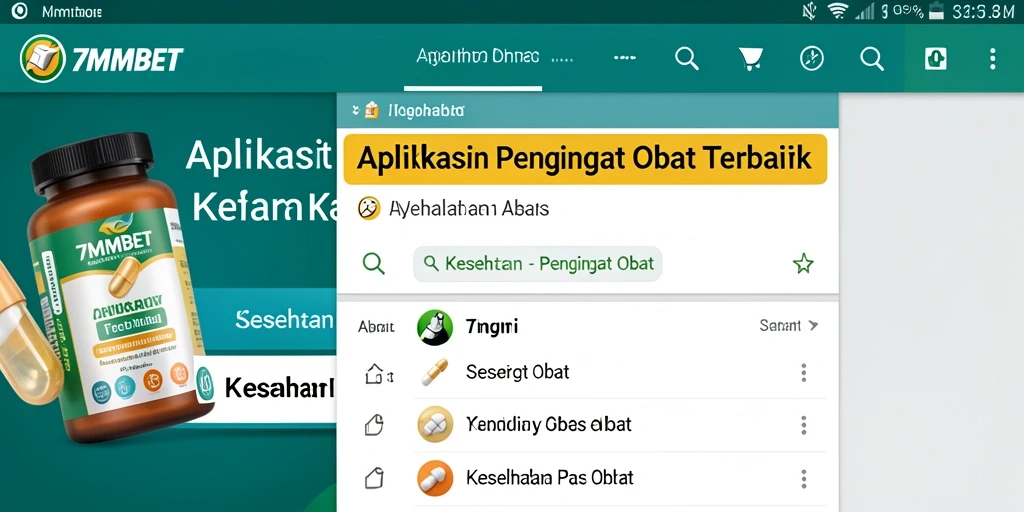 Tampilan antarmuka aplikasi 7MMBET untuk pengingat obat yang efektif.