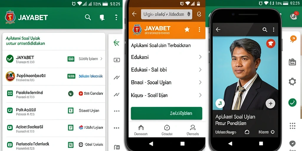 Tampilan antarmuka aplikasi JAYABET yang ramah pengguna.