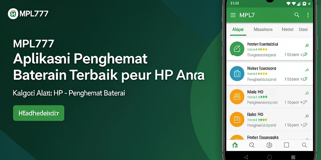 Tampilan antarmuka MPL777 dengan fitur penghemat baterai yang intuitif.