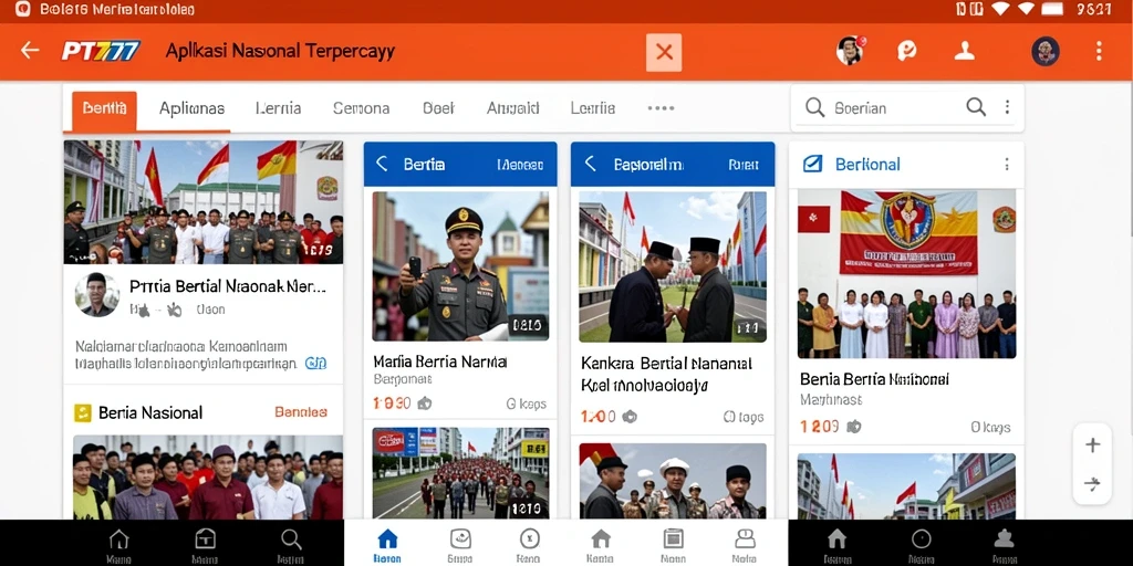 Tampilan antarmuka aplikasi PT777 yang menarik dan informatif.