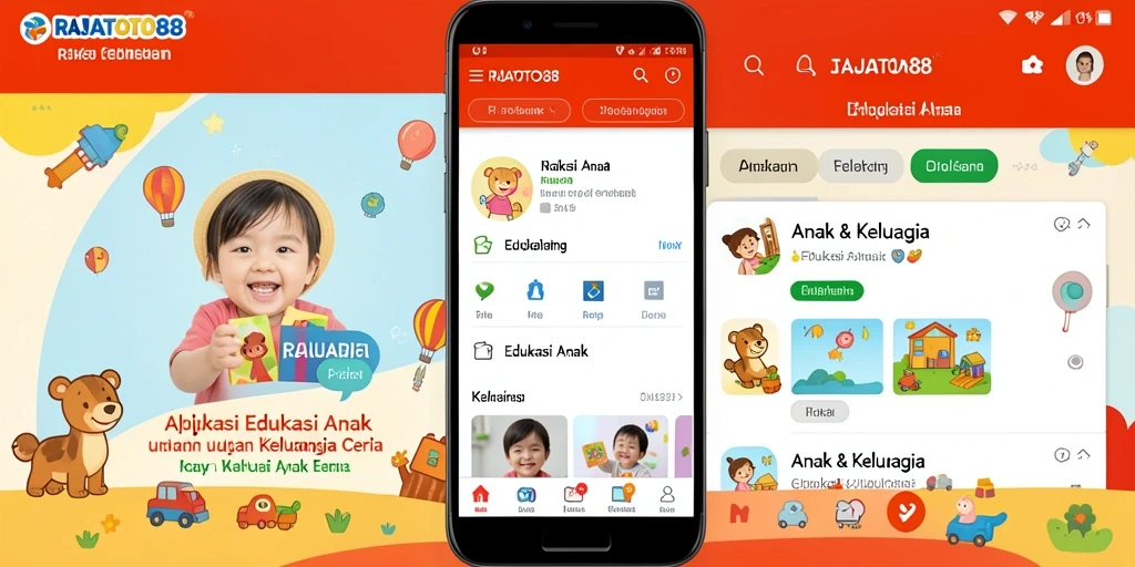 Tampilan menarik dan interaktif aplikasi RAJATOTO88 untuk pembelajaran anak.