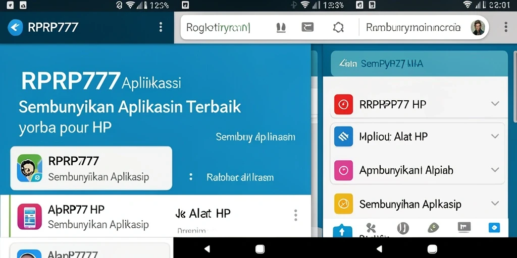 Tampilan antarmuka RPRP777 yang sederhana dan intuitif.